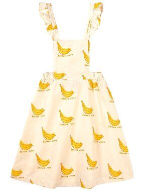EUC Rare Bonmot Organic Banana Bib Skirt, Size 18-24 M